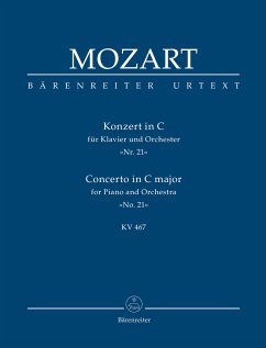 Konzert C-Dur KV467 für Klavier und Orchester Studienpartitur