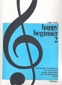 Cover Happy Beginner Band 2 12 leichte Vorspielstücke für 2-3 Sopranblockflöten und Begleitung