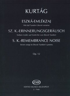 Cover Sz.K.-Erinnerungsgeräusch op.12 für Gesang und Violine Partitur und Stimme (dt/en/ung)