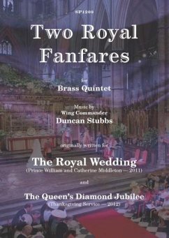 Cover 2 Royal Fanfares for 2 trumpets, horn in F, trombone and tuba score and parts