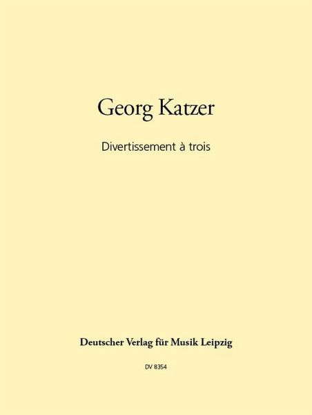 Divertissement a trois für Streicher und Bläser Spielpartitur