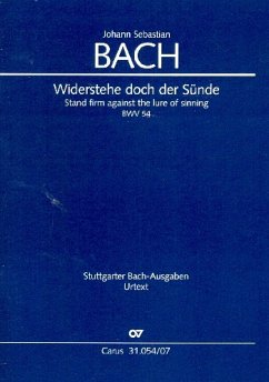 Widerstehe doch der Sünde Kantate Nr.54 BWV54 Studienpartitur (dt/en)