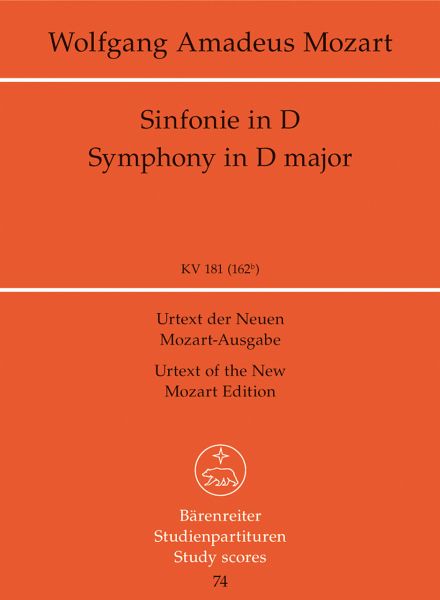 Sinfonie D-Dur KV181 für Orchester Studienpartitur
