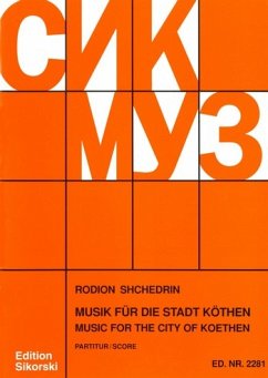 Cover Musik für die Stadt Köthen für Kammerorchester Partitur
