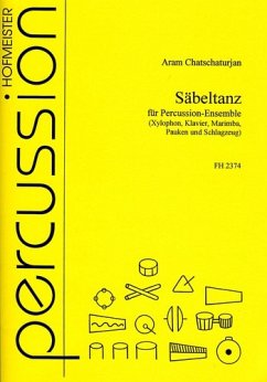 Cover Säbeltanz für Percussion-Ensemble (Xylophon, Klavier, Marimbaphon, Pauken) Partitur und Stimmen