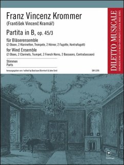 Cover Partita B-Dur op.45,3 für 2 Oboen, 2 Klarinetten, Trompete, 2 Hörner, 2 Fagotte und Kontrafagott, Stimmen
