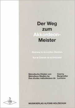 Cover Der Weg zum Akkordeon-Meister Band 5 Melodische Etüden von Czerny, Burgmüller, Lemoine