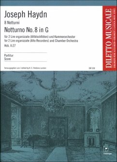 Notturno G-Dur Nr.8 Hob.II:27 für 2 Altblockflöten und Orchester Partitur