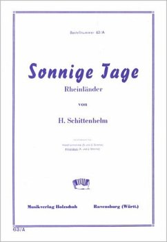 Cover Sonnige Tage Rheinländer für Akkordeon (mit 2. Stimme)