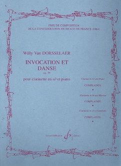 Invocation et danse op.59 pour clarinette et piano