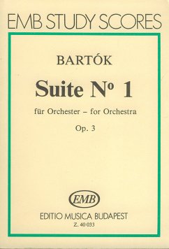Cover Suite no.1 op.3 for orchestra study score