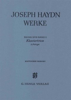Cover Joseph Haydn Werke Reihe 17 Band 1 Klaviertrios Folge 1