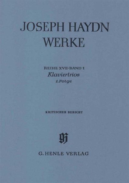 Joseph Haydn Werke Reihe 17 Band 1 Klaviertrios Folge 1