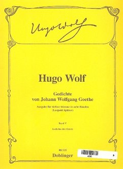 Gedichte von Johann Wolfgang von Goethe Band 5 für tiefere Singstimme und Klavier