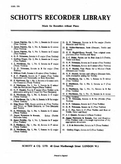 SONATA A MINOR OP.1,12 FOR 2 TREBLE RECORDERS SCORE HUNT, EDGAR, ED
