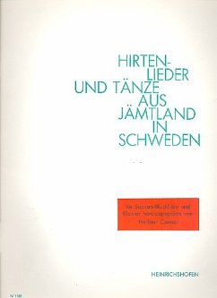 Cover Hirten-Lieder und Tänze aus Jämtland in Schweden für Sopranblockflöte und Kavier