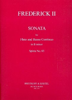 Cover Sonate b-Moll Spitta83 für Flöte und Bc Partitur und Stimmen (Bc ausgesetzt)