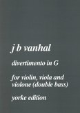 Divertimento in g major for violin, viola and violone (double bass) Score and parts