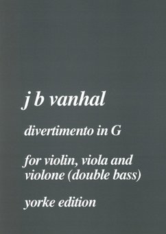 Cover Divertimento in g major for violin, viola and violone (double bass) Score and parts