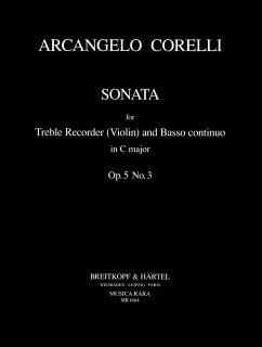 Cover Sonate C-Dur op.5,3 für Altblockflöte und Bc