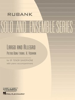 Cover Pietro Giuseppe Gaetano Boni, Largo and Allegro Tenorsaxophon und Klavier Buch