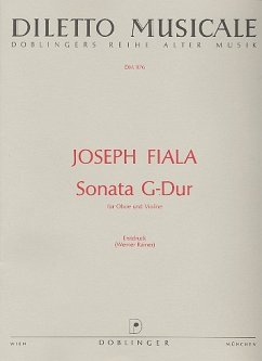 Cover Sonate G-Dur für Oboe und Violine Partitur und Stimmen