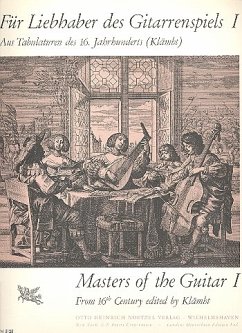 Cover MUSIK FUER LIEBHABER DES GITARREN- SPIELS BAND 1, FUER GITARRE KLAEMBT, FRITZ, ED