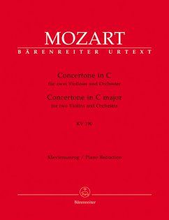 Concertone C-Dur KV190 für 2 Violinen und Orchester für 2 Violinen und Klavier