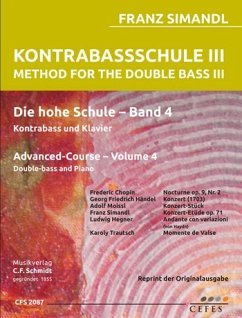 Cover Die hohe Schule Band 4 für Kontrabass und Klavier