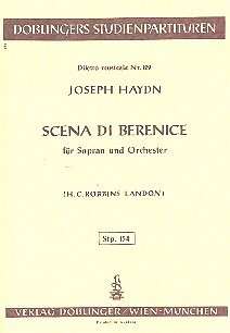 Scena di Berenice Hob.XXIVa:10 für Sopran und Orchester Studienpartitur