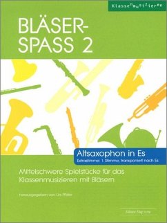 Cover Bläser-Spaß Band 2 (+CD) für Blasorchester 1.Stimme extra Altsaxophon