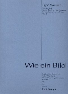 Cover Wie ein Bild op.3 für Gesang (mittel) und Klavier Partitur