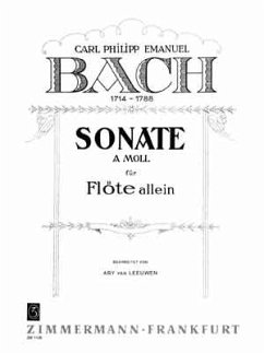 Cover Sonate a-Moll WQ132 für Flöte solo