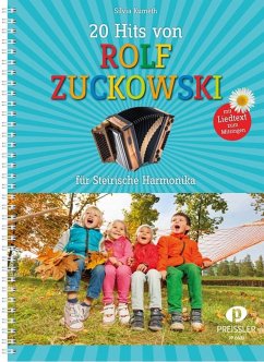 Cover 20 Hits von Rolf Zuckowski für steirische Harmonika in Griffschrift (mit Texten)