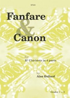 Cover Fanfare and Canon for 4 clarinets (ensemble) score and parts