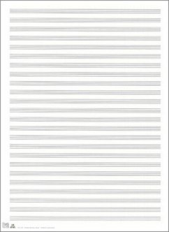 Cover Notenpapier 36 x 27 cm 24 Systeme mit Hilfslinien 5 Bögen