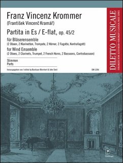 Cover Partita Es-Dur op.45,2 für 2 Oboen, 2 Klarinetten, Trompete, 2 Hörner, 2 Fagotte und Kontrafagott, Stimmen