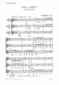 Cover Bárdos Lajos Fújd a sipot! Children's Choir