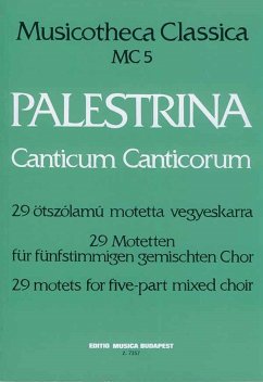 Cover Canticum canticorum 29 Motetten für gem Chor a cappella