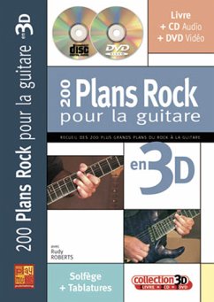 Cover Rudy Roberts, 200 Plans Rock En 3D Gitarre Buch + CD + CD-ROM