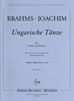 Ungarische Tänze Band 3 (Nr.11-16) für Violine und Klavier