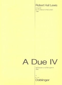 Cover A DUE 4 FUER POSAUNE UND SCHLAG- WERK 2SPIELPARTITUREN
