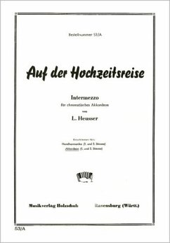 Cover Auf der Hochzeitsreise Intermezzo für Akkordeon (mit 2. Stimme)