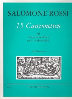 Cover 15 Kanzonetten 1589 für 3 Blockflöten (SSA) Spielpartitur