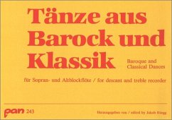 Cover Tänze aus Barock und Klassik für Sopran- und Altblockflöte