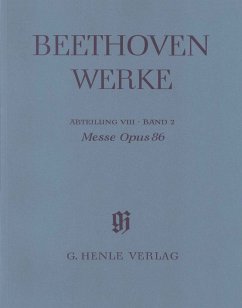 Cover Beethoven Werke Abteilung 8 Band 2 Messe C-Dur op.86 Partitur (broschiert)