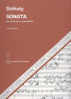Cover Székely Endre Sonata Clarinet and Piano