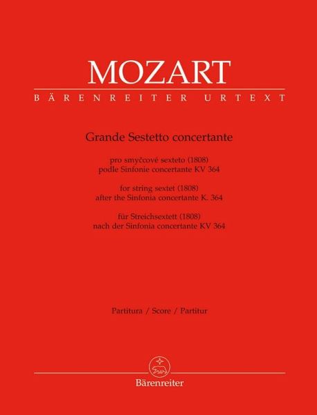 Grande sestetto concertante für 2 Violinen, 2 Violen und 2 Violoncelli, Partitur