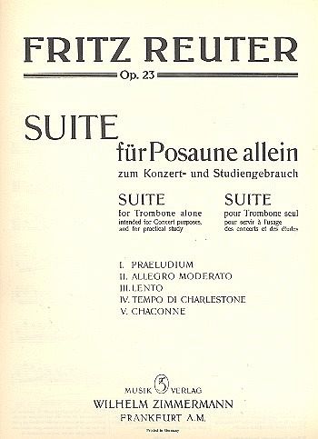 Suite op.23 für Posaune