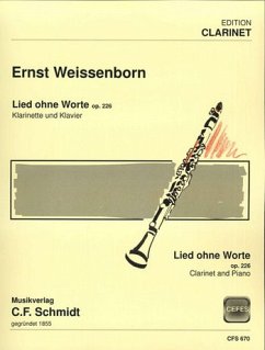 Ernst Weissenborn Lied ohne Worte op 226 Klarinette und Klavier